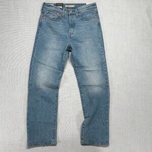 Levi's Wedgie Tapered Leg Jeans High Waist Cotton Light Wash Denim Size 28 NWT